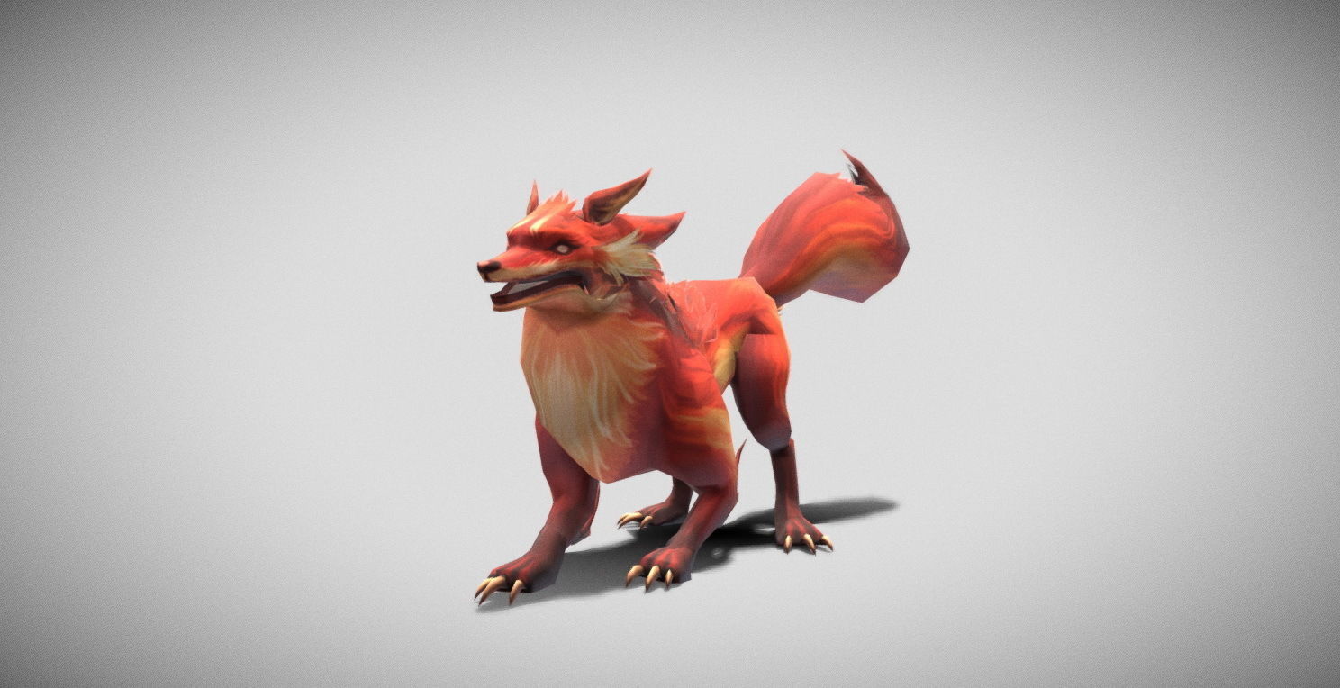 Dungeon Fantasy Monster - Fox Low-poly 3D model_7