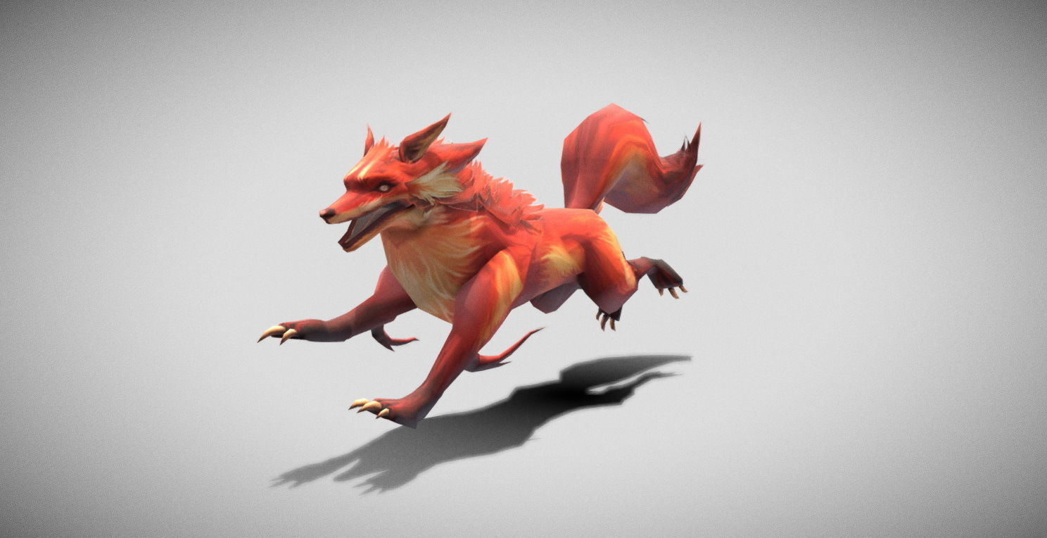 Dungeon Fantasy Monster - Fox Low-poly 3D model_9