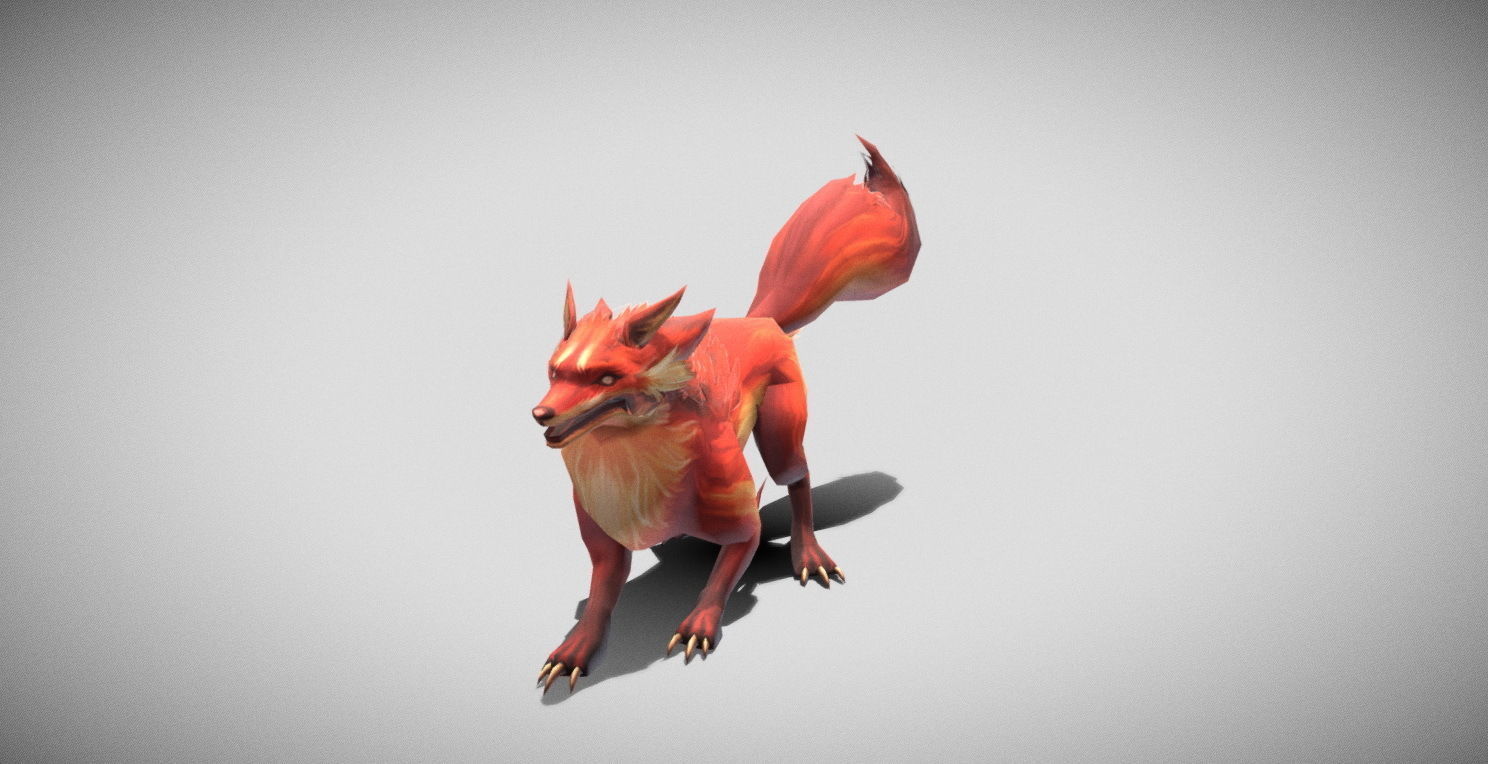 Dungeon Fantasy Monster - Fox Low-poly 3D model_2