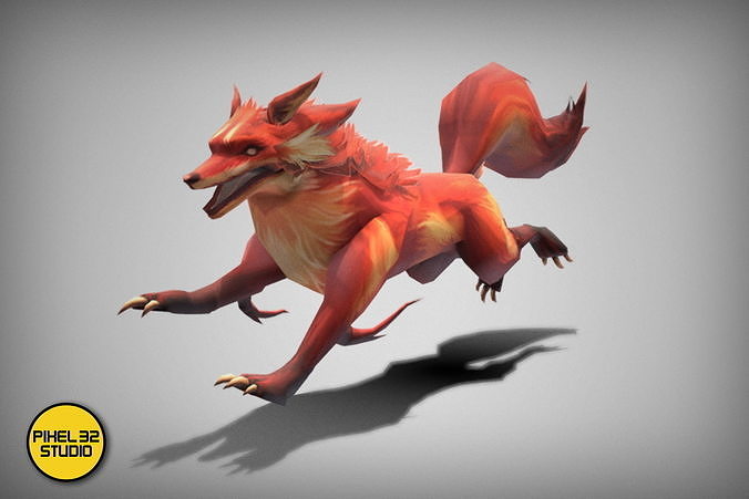 Dungeon Fantasy Monster - Fox Low-poly 3D model