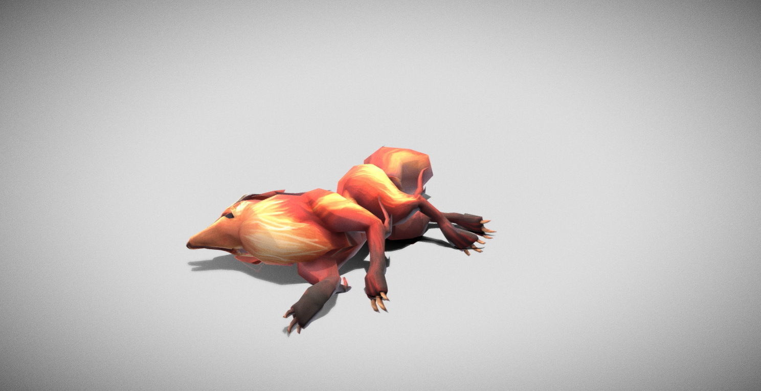 Dungeon Fantasy Monster - Fox Low-poly 3D model_15