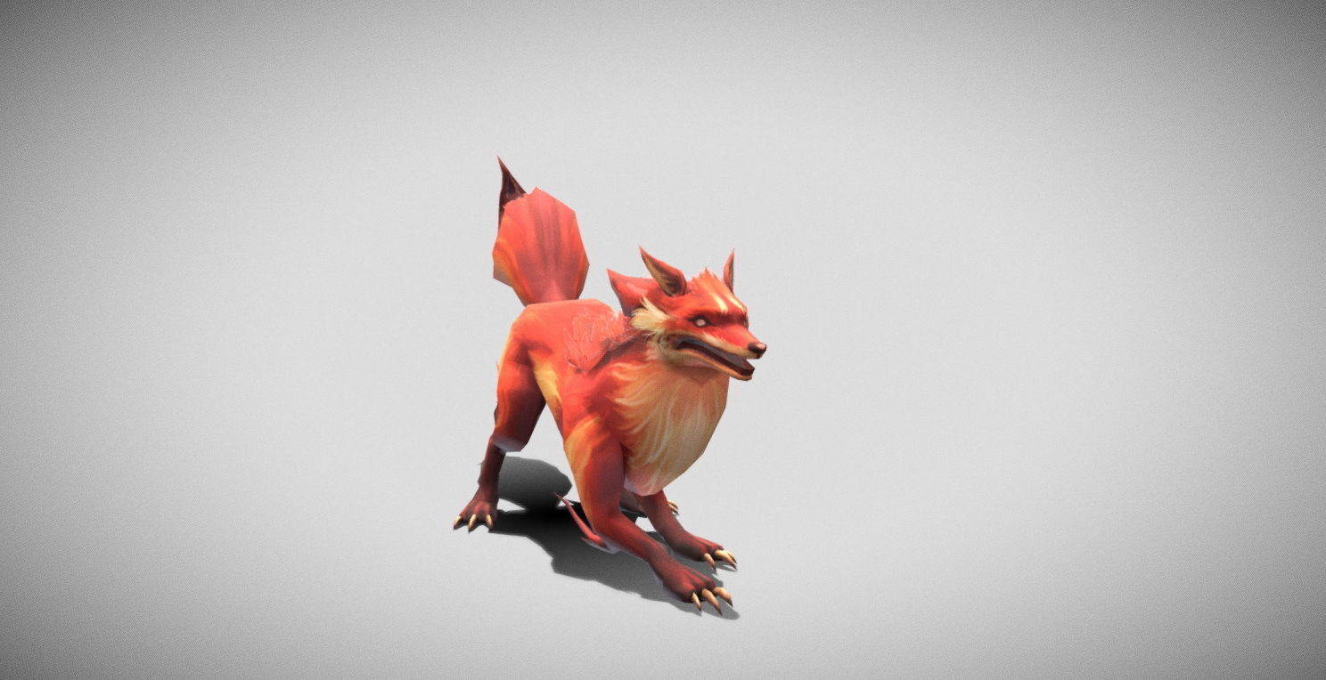 Dungeon Fantasy Monster - Fox Low-poly 3D model_3