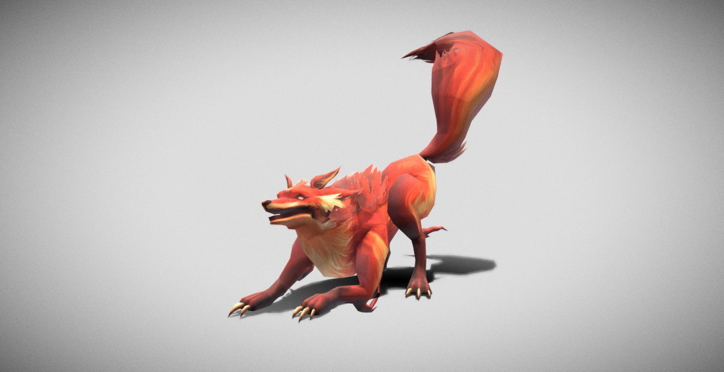 Dungeon Fantasy Monster - Fox Low-poly 3D model_12
