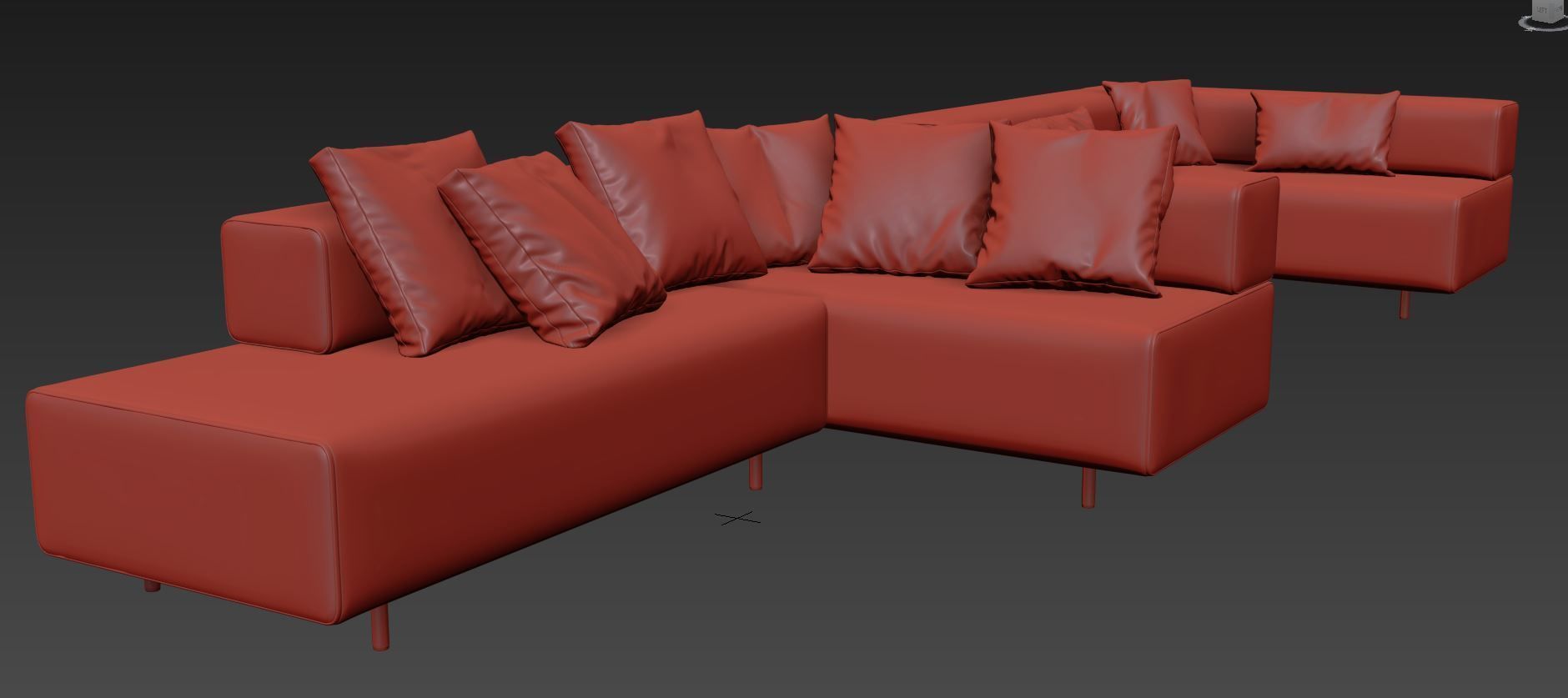 Block Party Corner Sofa by Poppin 3D model_12
