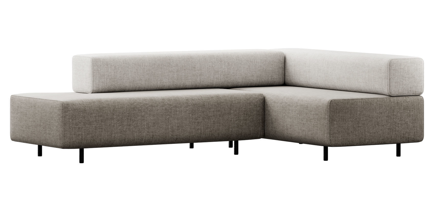 Block Party Corner Sofa by Poppin 3D model_6