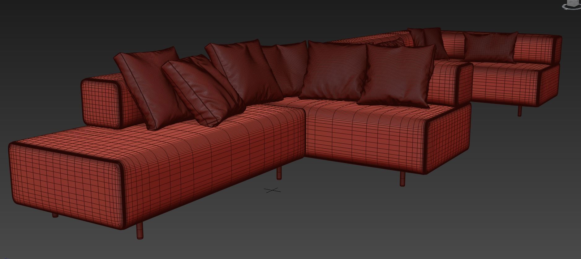 Block Party Corner Sofa by Poppin 3D model_13