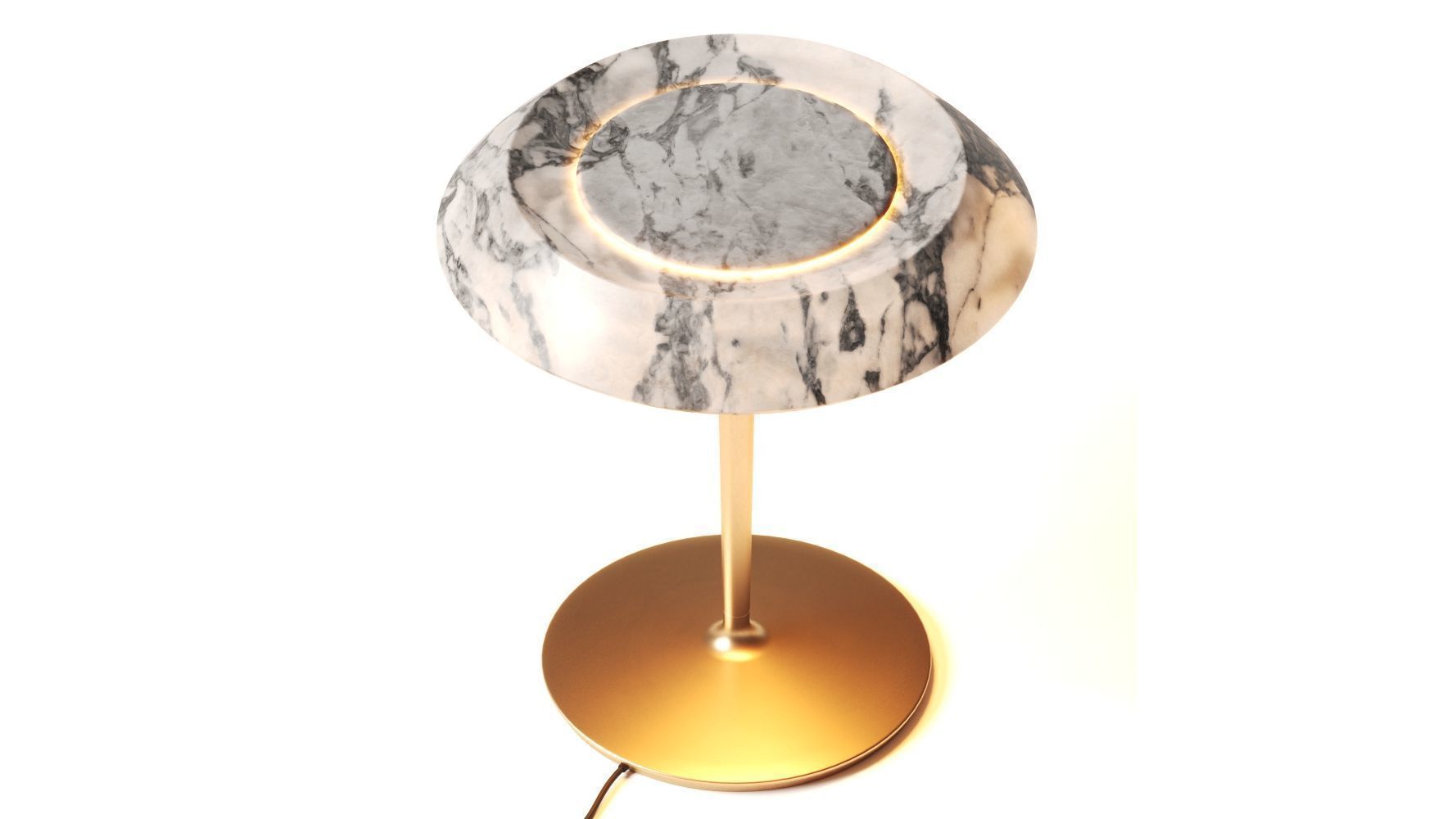 Maami Home Fiore Calacatta Aged Table Lamp 3D model_1