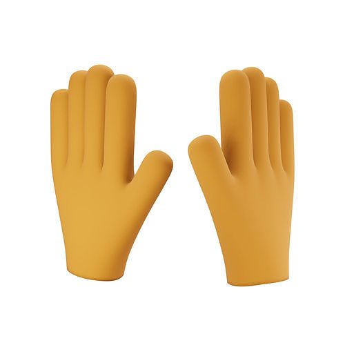 cleaning gloves Low-poly 3D model