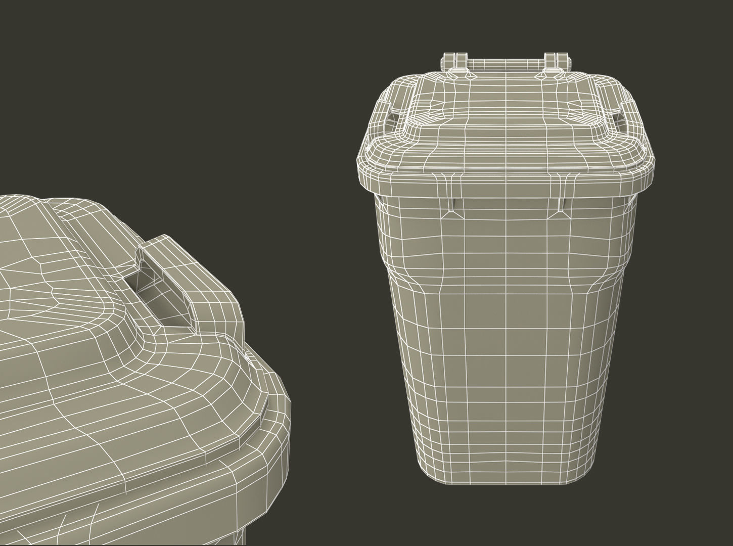 Trash can with full trash bags 3D model_13