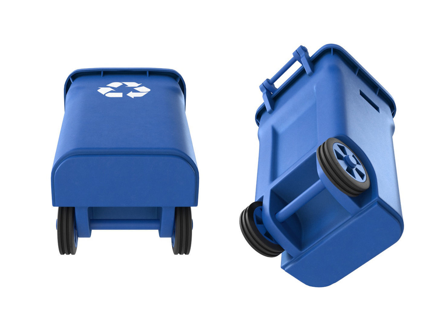 Trash can with full trash bags 3D model_4