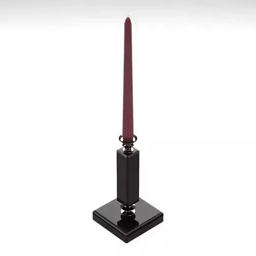 Candlestick I candle holder with candle 3D model