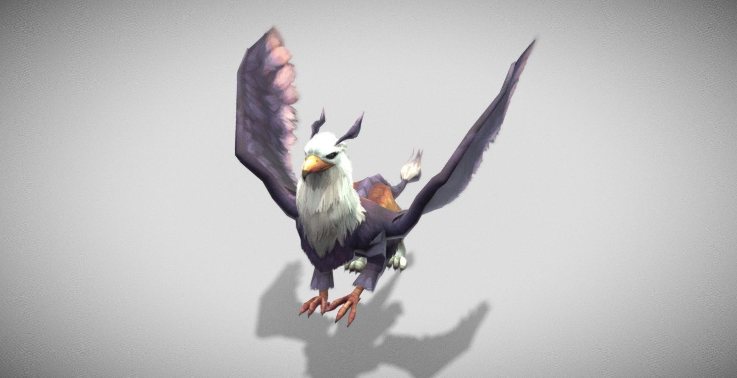 Dungeon Fantasy Monster - Eagle Warrior Low-poly 3D model_2