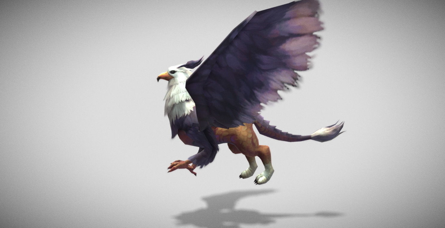 Dungeon Fantasy Monster - Eagle Warrior Low-poly 3D model_10