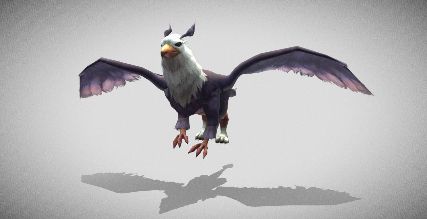 Dungeon Fantasy Monster - Eagle Warrior Low-poly 3D model_12