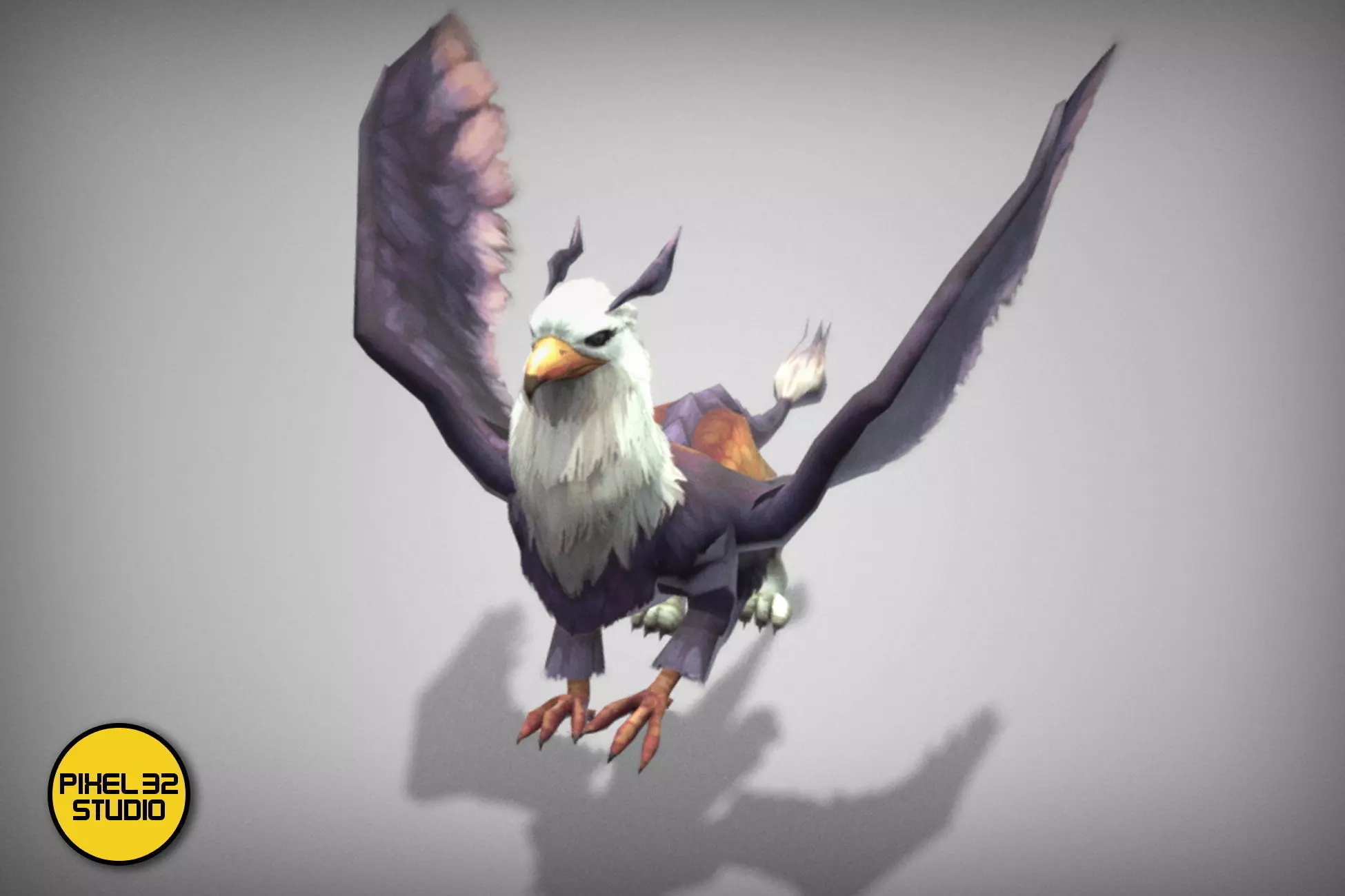 Dungeon Fantasy Monster - Eagle Warrior Low-poly 3D model_0