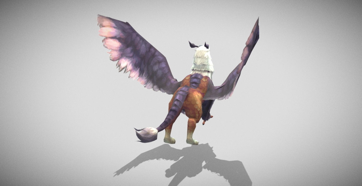 Dungeon Fantasy Monster - Eagle Warrior Low-poly 3D model_8
