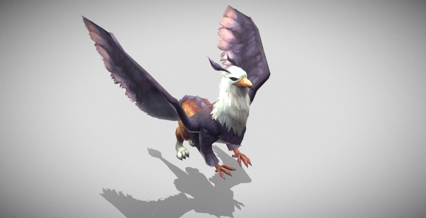 Dungeon Fantasy Monster - Eagle Warrior Low-poly 3D model_7