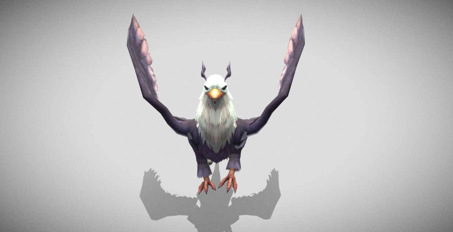Dungeon Fantasy Monster - Eagle Warrior Low-poly 3D model_4