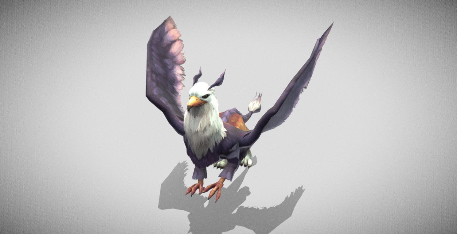 Dungeon Fantasy Monster - Eagle Warrior Low-poly 3D model_3