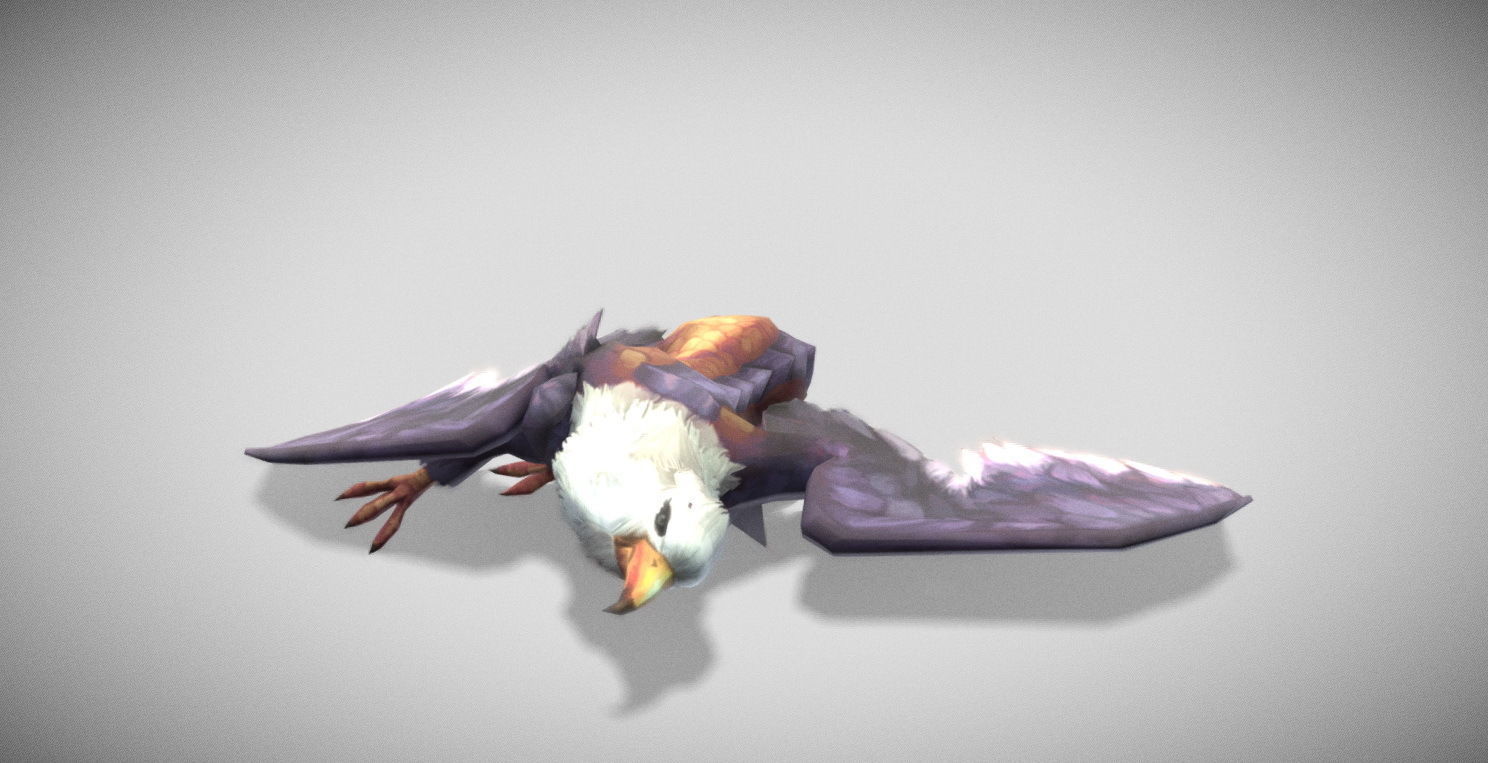 Dungeon Fantasy Monster - Eagle Warrior Low-poly 3D model_21
