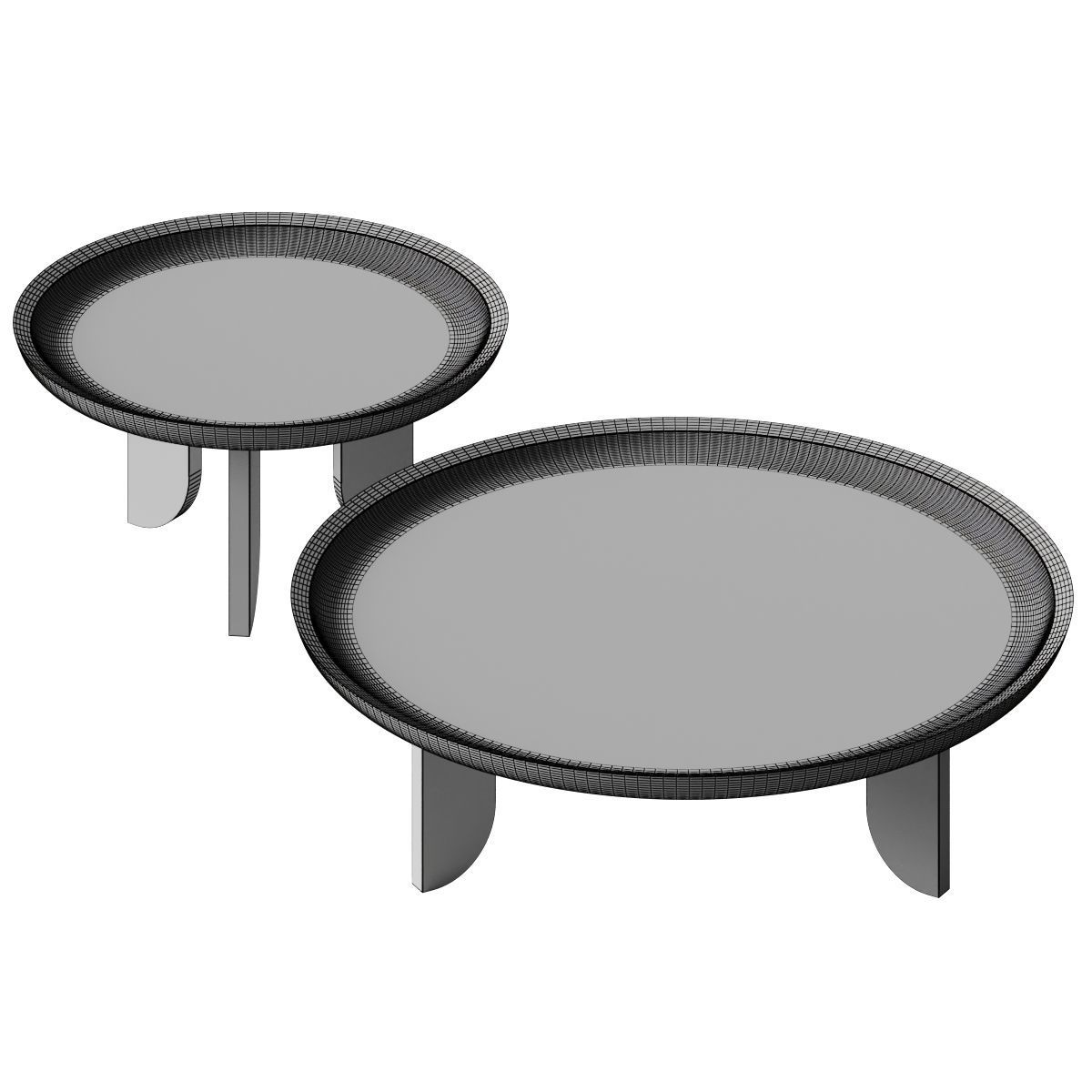 Dish Coffee Table - Grain 3D model_2