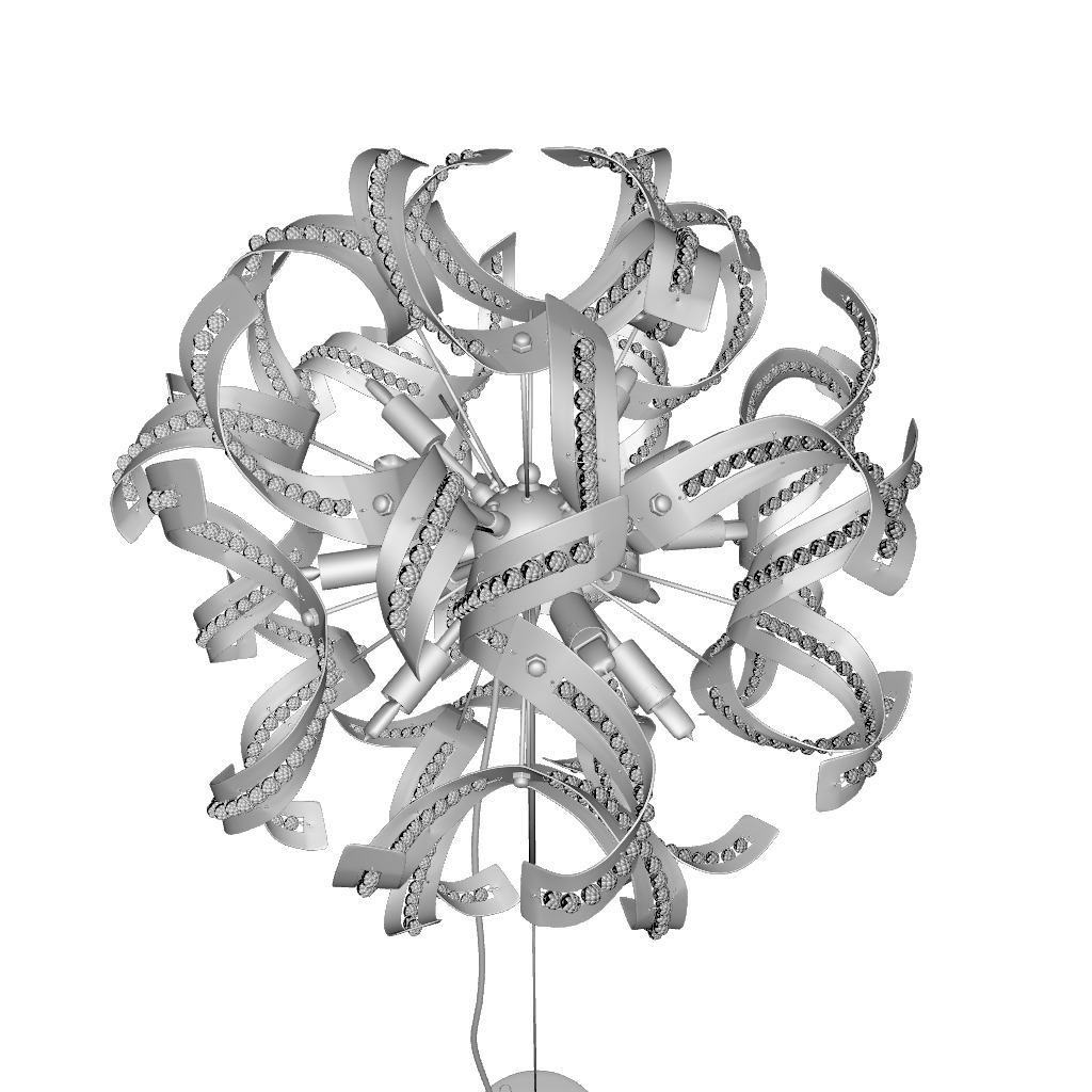 Fritz Light Sputnik Sphere Chandelier 3D model_3