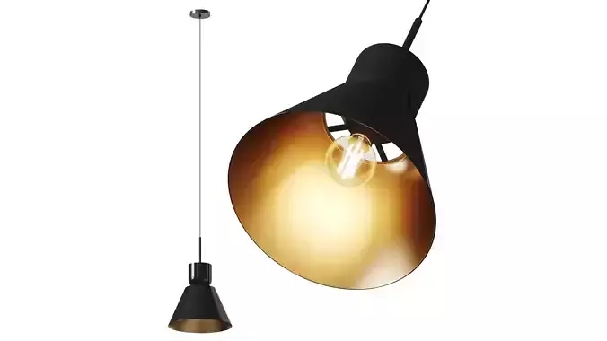 Sculptural Tapered Metal Pendant - West Elm