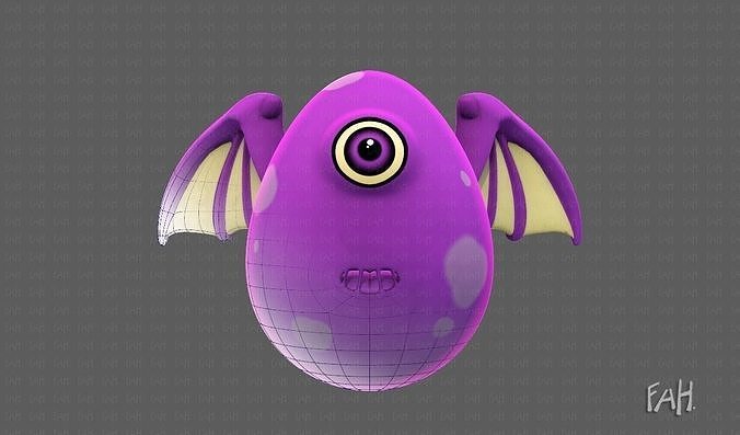 Monster V04 Low-poly 3D model