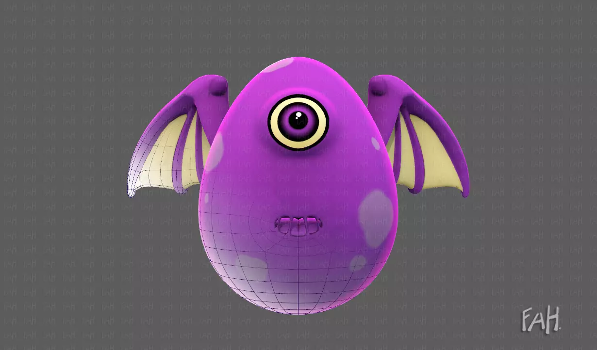 Monster V04 Low-poly 3D model
