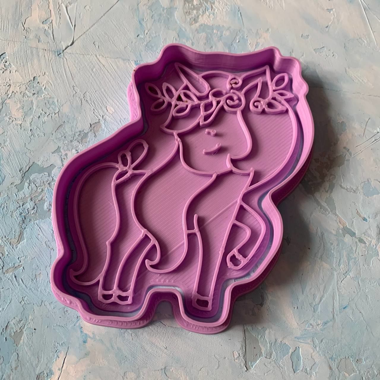 Unicorn Cookie Cutter 3D print model_2