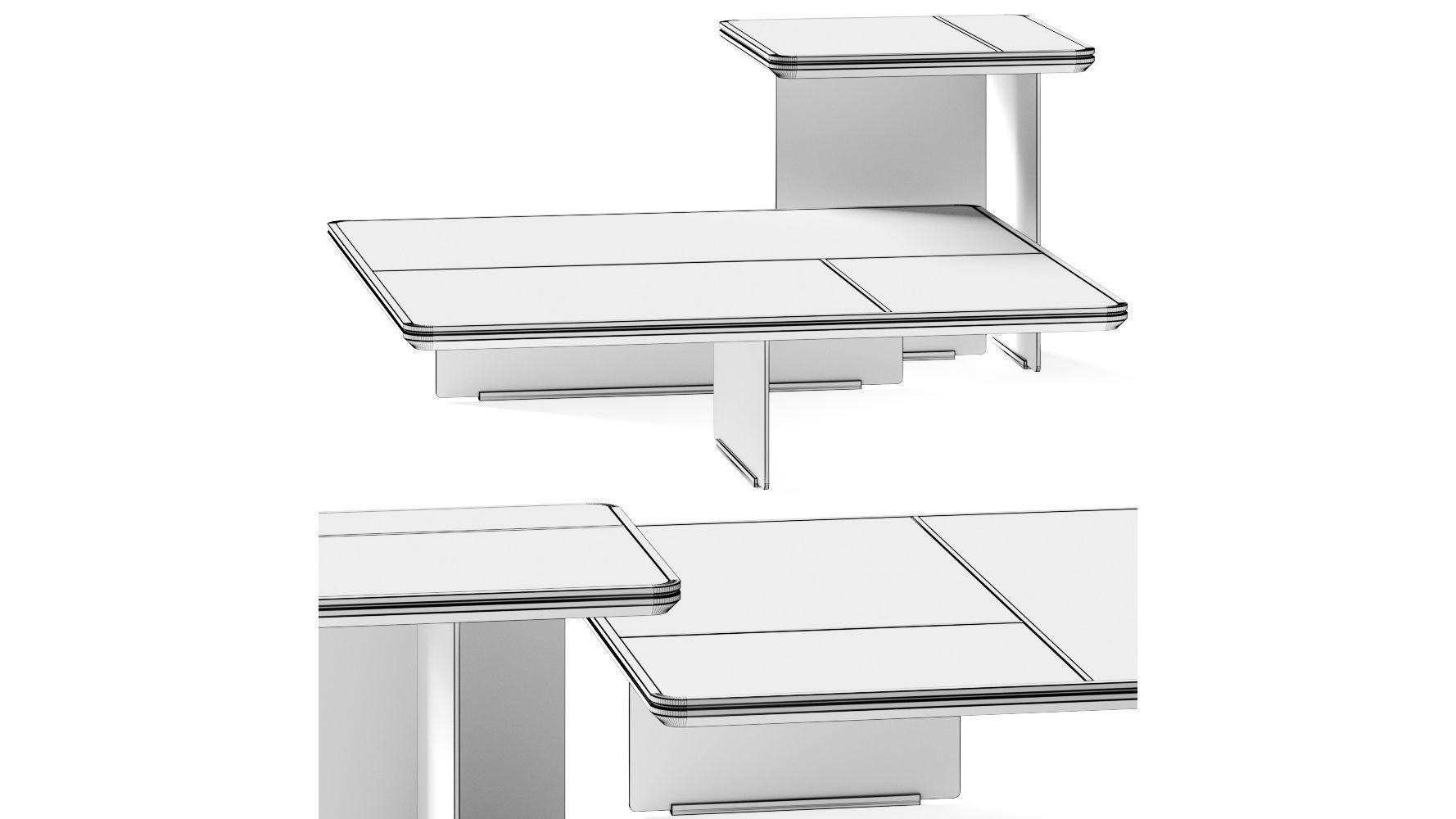 Frigerio Salotti Mies Coffee Tables 3D model_1