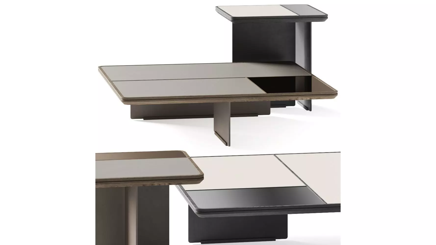Frigerio Salotti Mies Coffee Tables 3D model_0