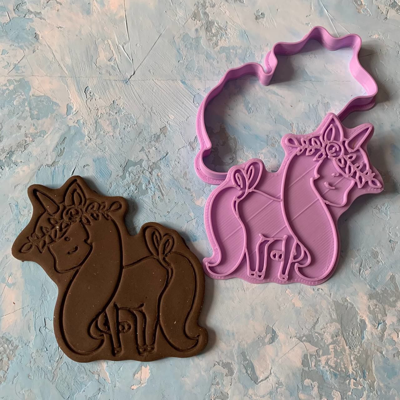Unicorn Cookie Cutter 3D print model_1