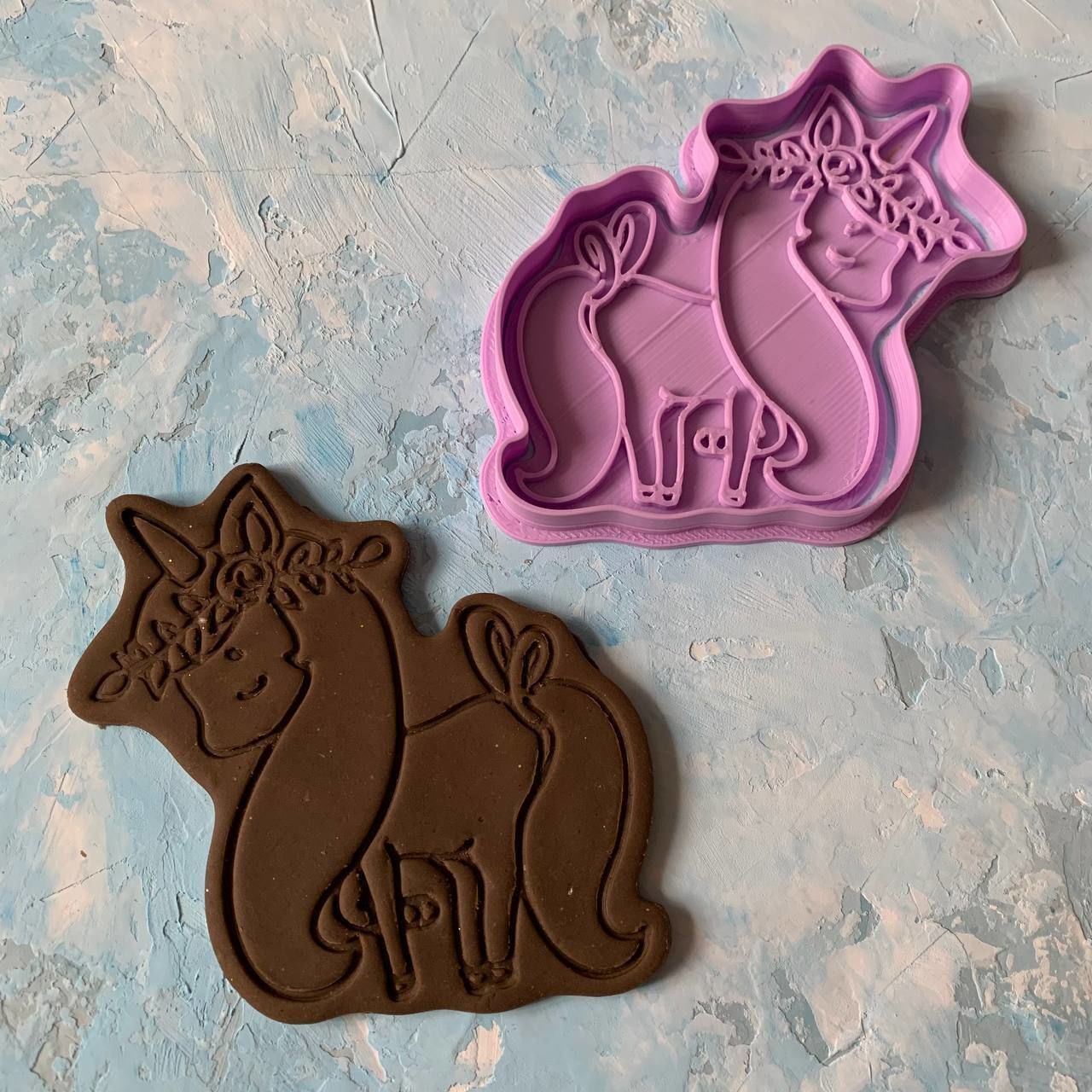 Unicorn Cookie Cutter 3D print model_2