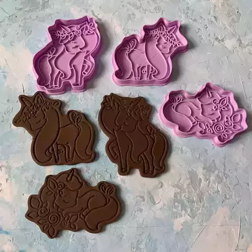 Set of unicorns Cookie Cutter