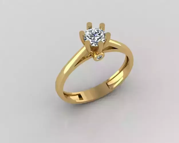 Rings 3D engagement ring gold