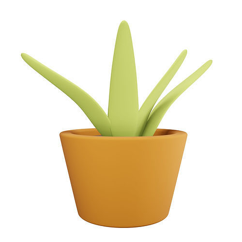 potted plant Low-poly 3D model