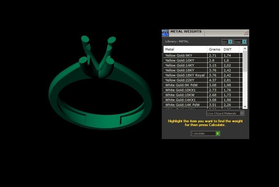 Rings 3D engagement ring gold 3D print model_5