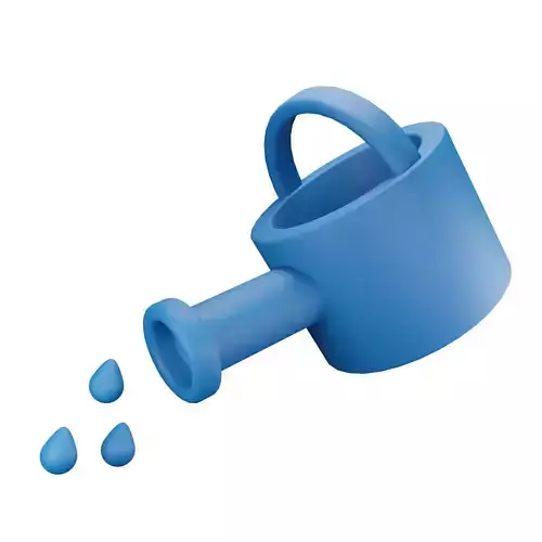 watering cans Low-poly 3D model