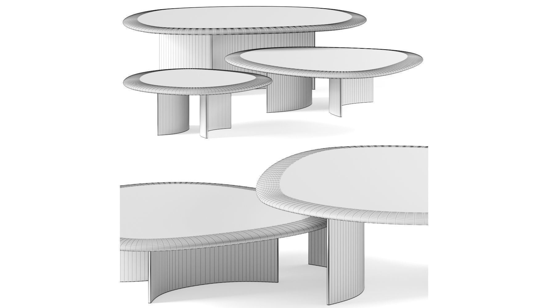 Paola Lenti Isole Coffee Tables 3D model_1