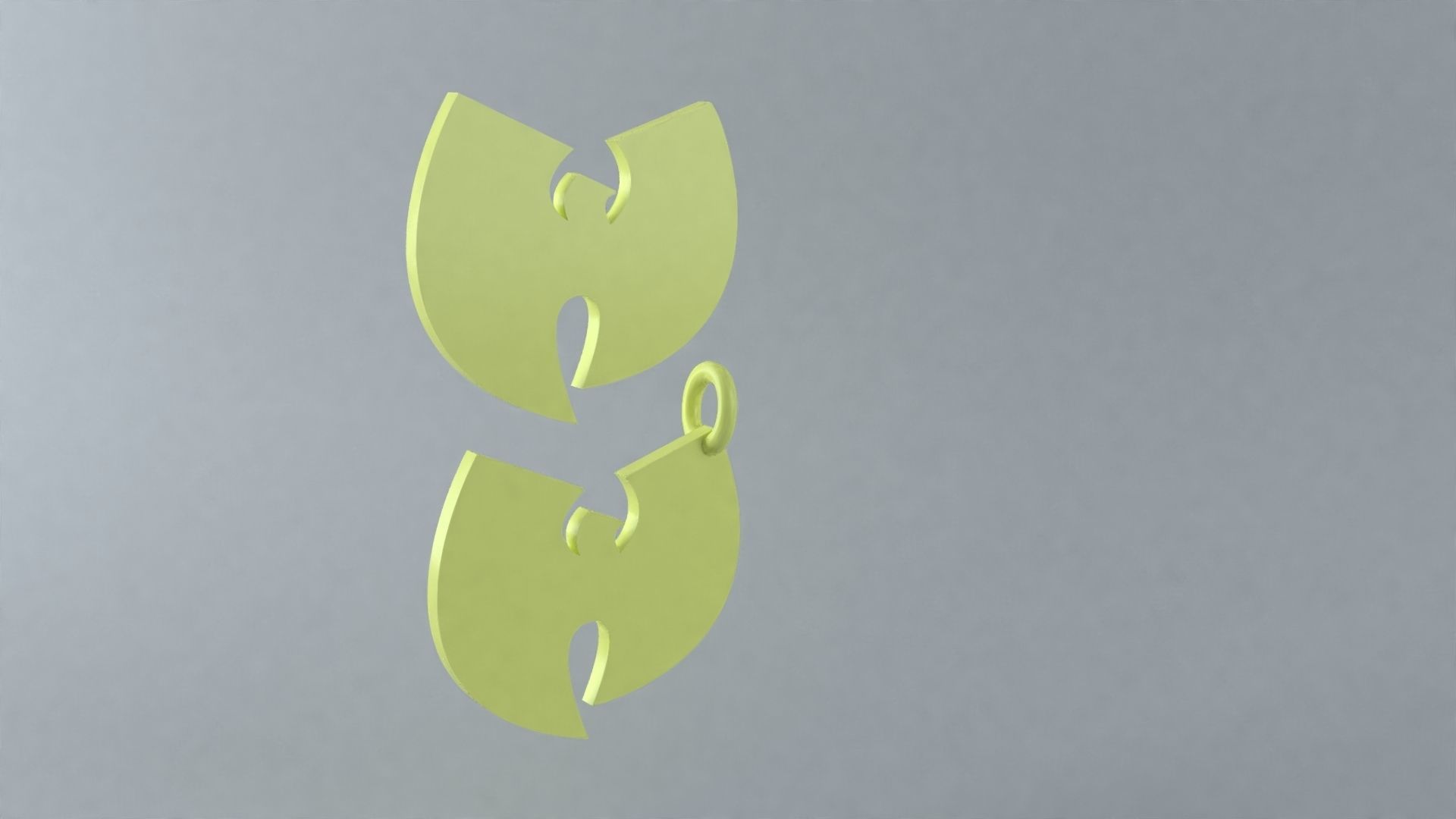 Wu-Tang Logo and Necklace 3D print model_1
