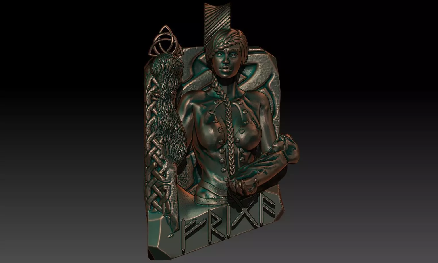 Frigg pendant 3D print model_0
