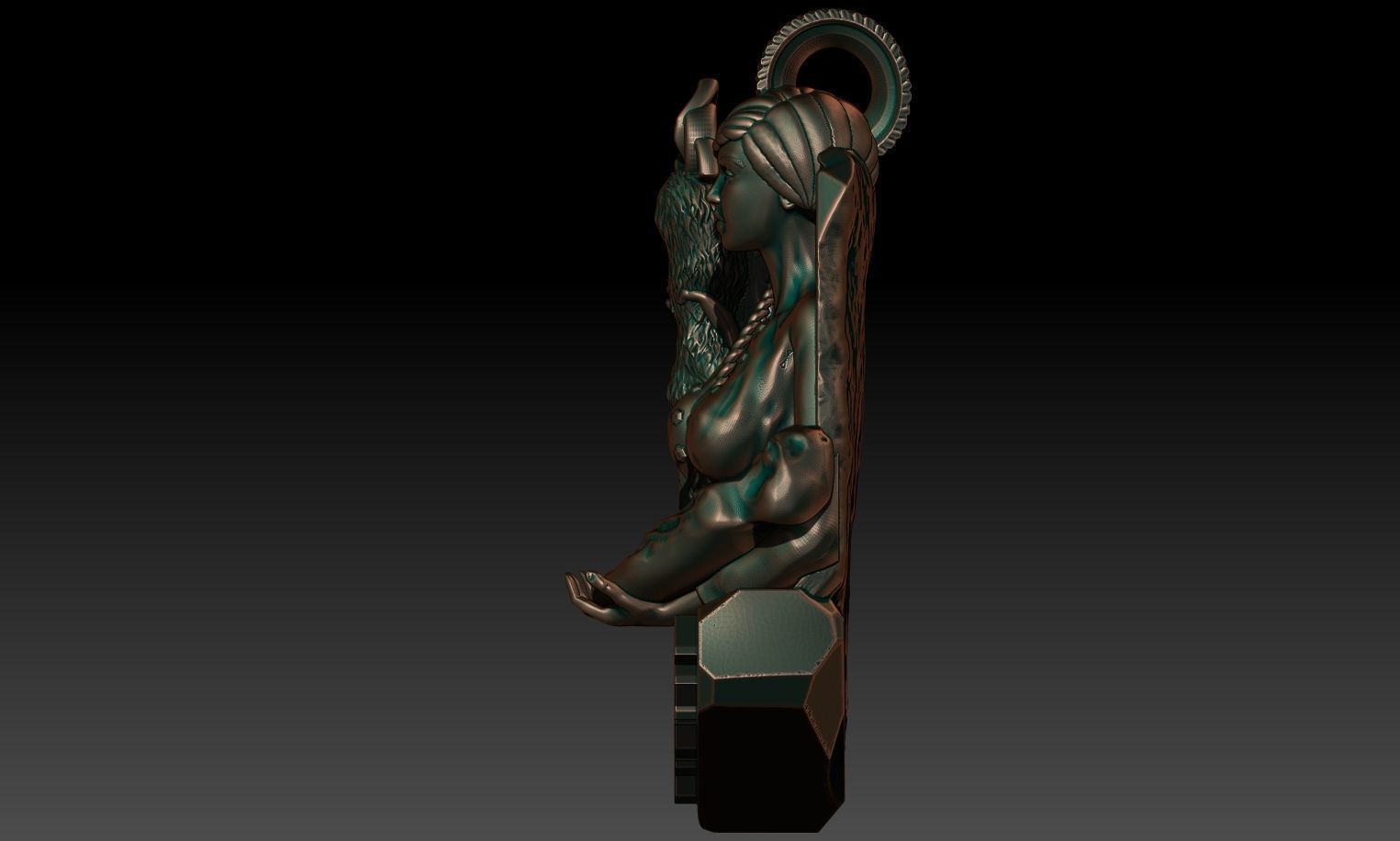 Frigg pendant 3D print model_2
