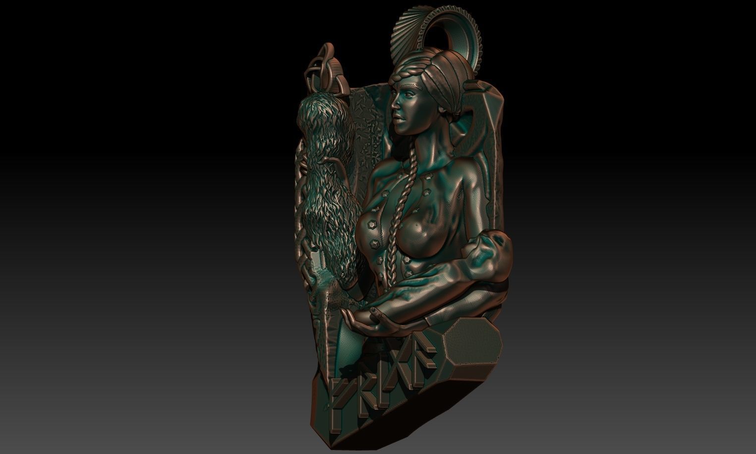 Frigg pendant 3D print model_1