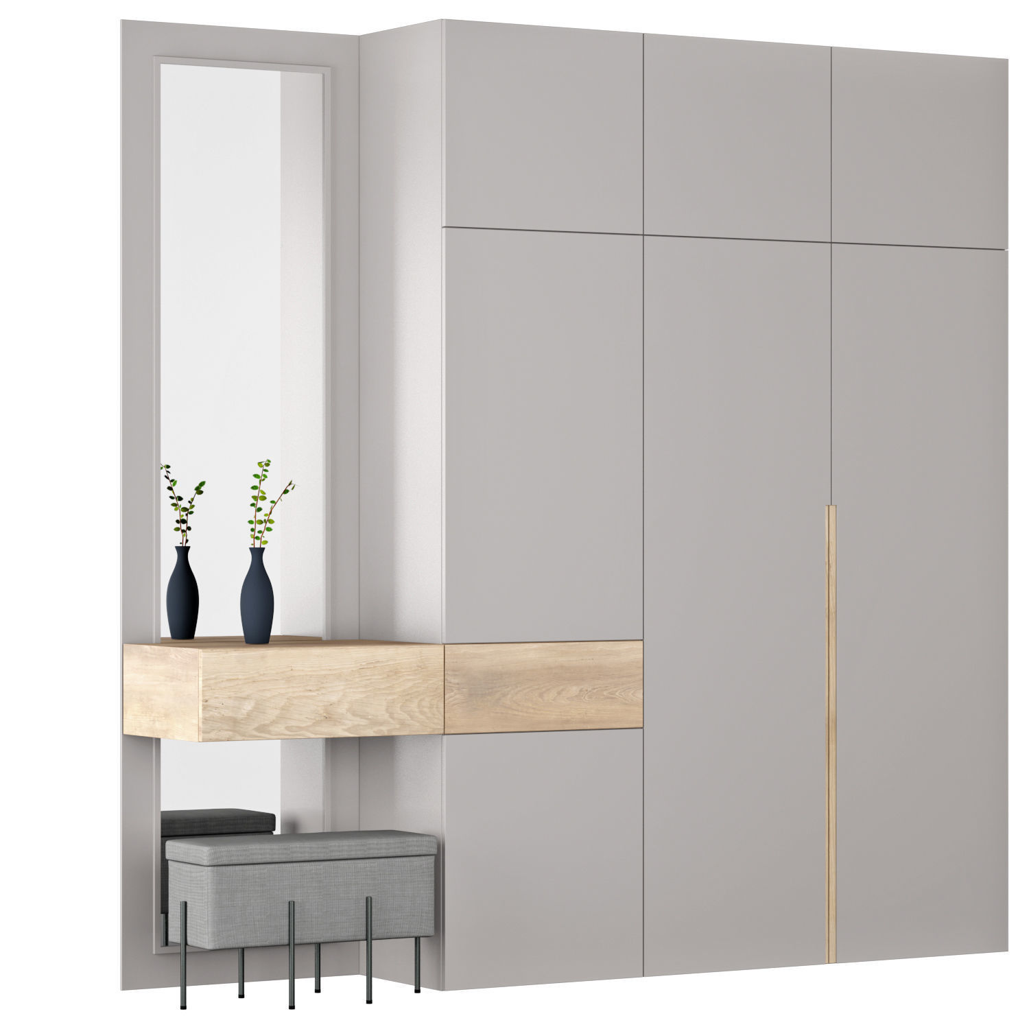 Composition in the hallway 90 3D model_1