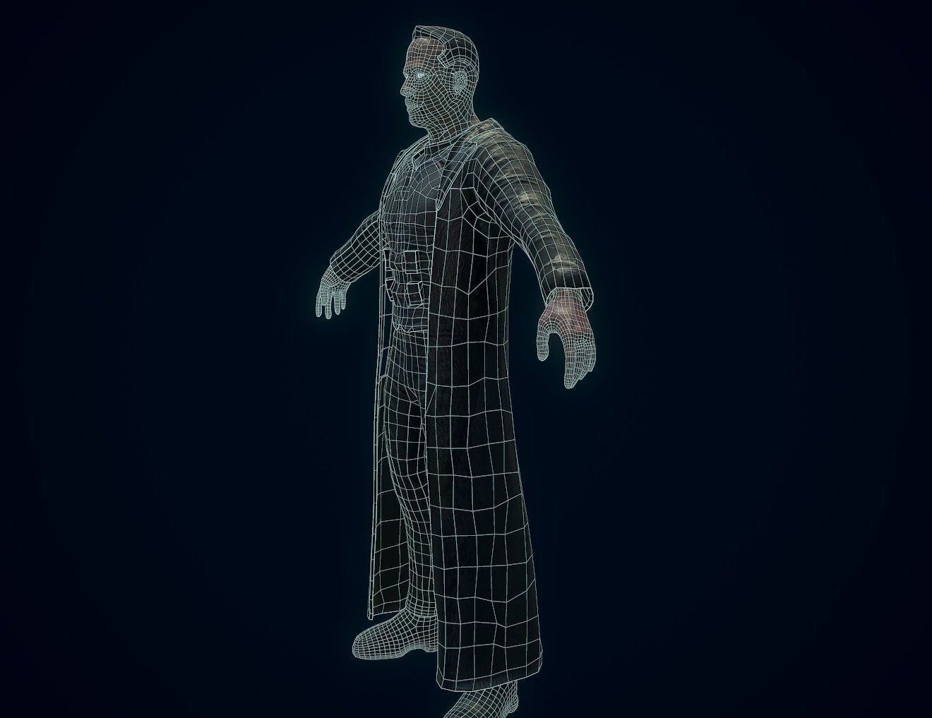 Vampire Hunter Low-poly 3D model_7