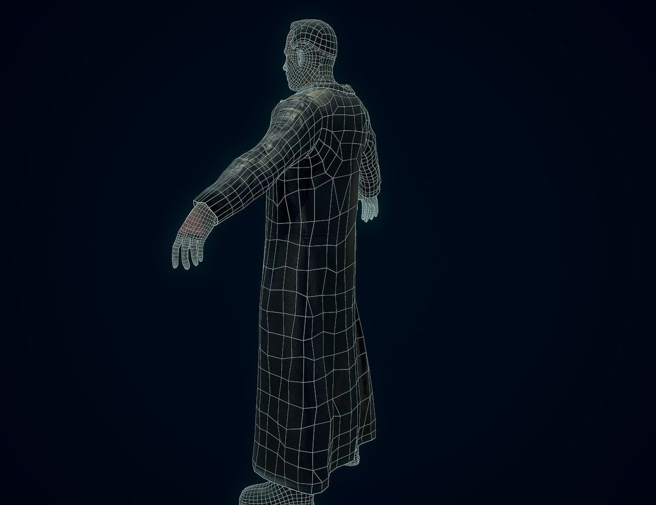 Vampire Hunter Low-poly 3D model_9