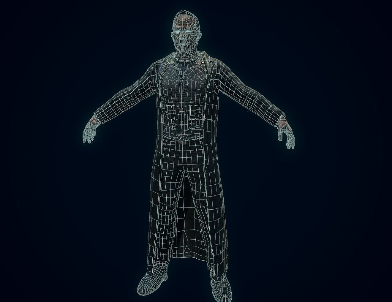 Vampire Hunter Low-poly 3D model_5