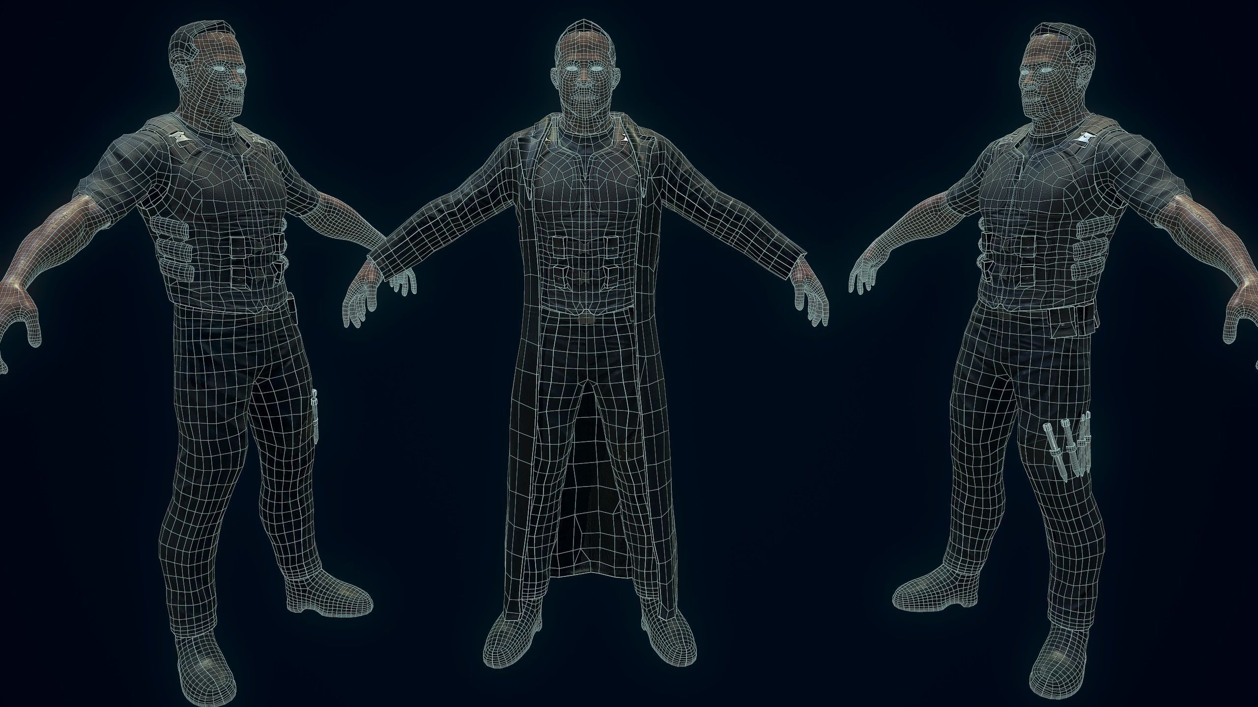 Vampire Hunter Low-poly 3D model_1