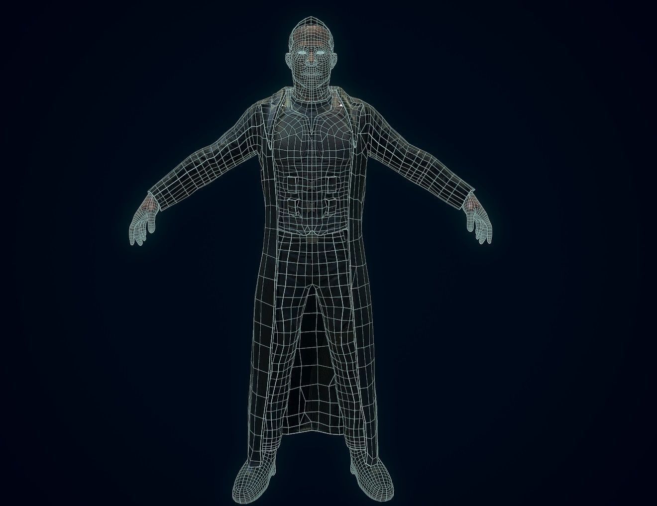 Vampire Hunter Low-poly 3D model_17